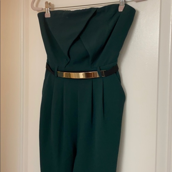 jewel tone green jumper with gold belt - Picture 3 of 5